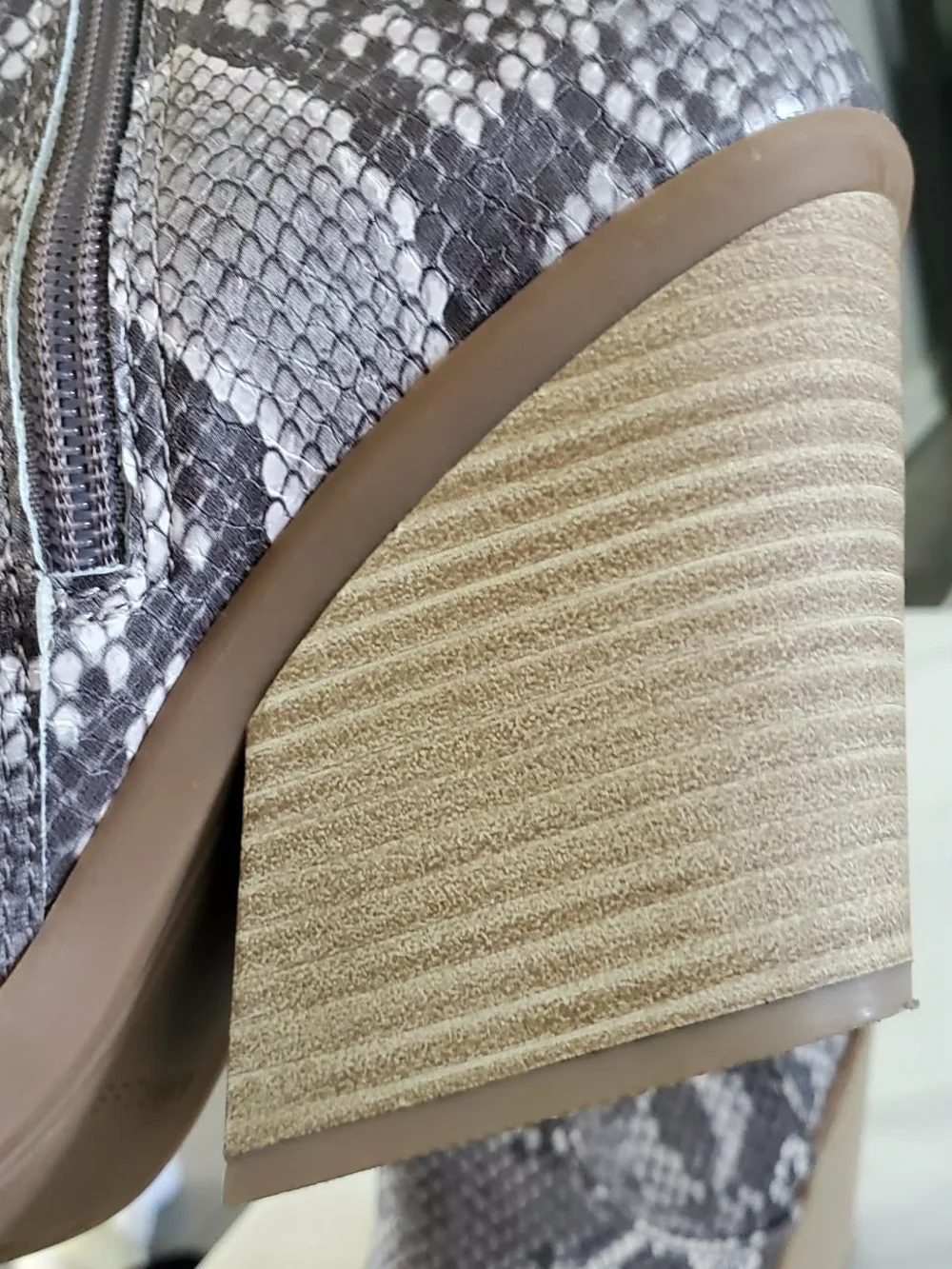 Express Gray Snake-Print Pointed Ankle Booties